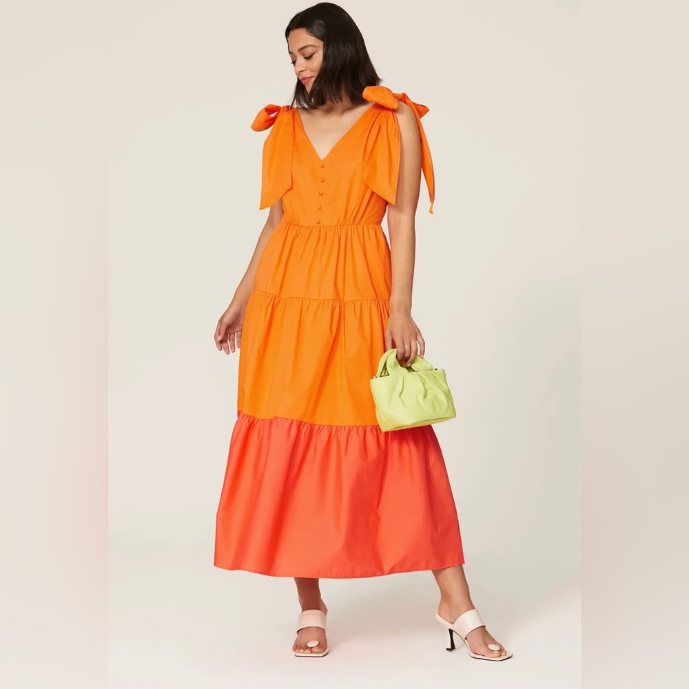 Color Me Courtney Orange Louise Maxi Dress Size 10 US $250